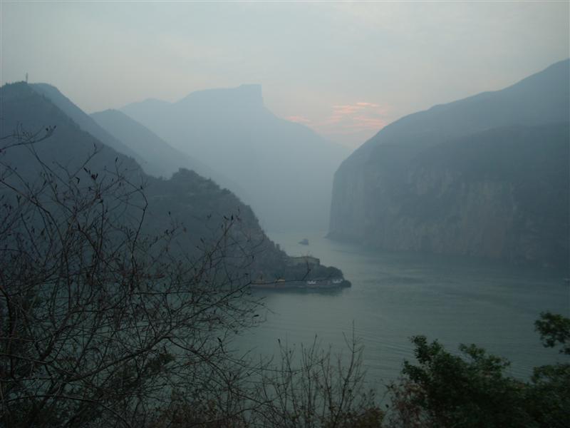 中國 長江三峽 夔門 冬季