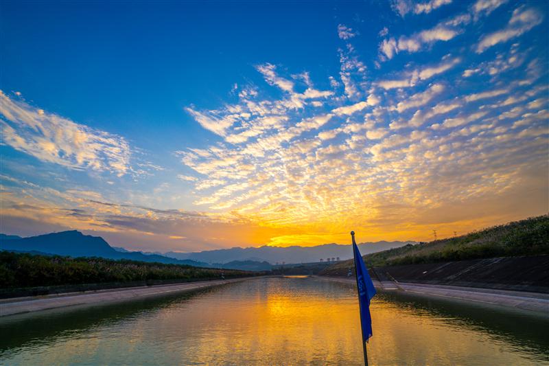 中国 宜昌 三峡大坝 西陵峡 夕阳