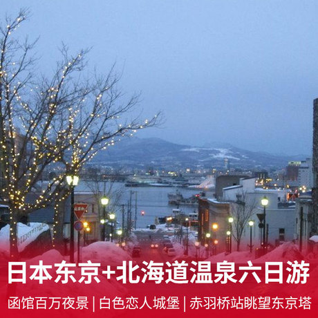 日本东京+北海道温泉度假六日游 国航直飞日本-全程特色美食-日式温泉白色恋人城堡，体验欧风童话世界