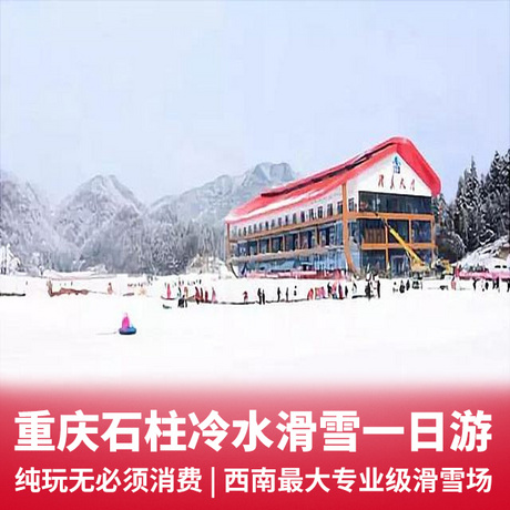 重庆石柱冷水国际滑雪场一日游滑雪赏雪胜地+主城9区免费接
