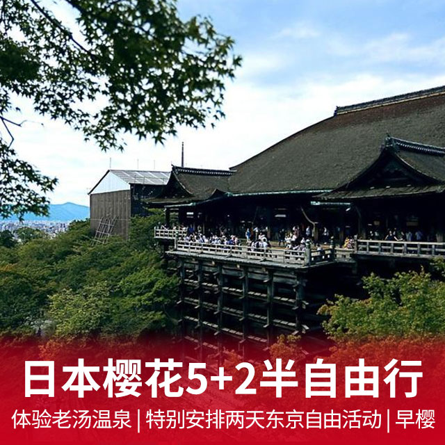 日本5+2半自由行 全程日式酒店，体验老汤温泉